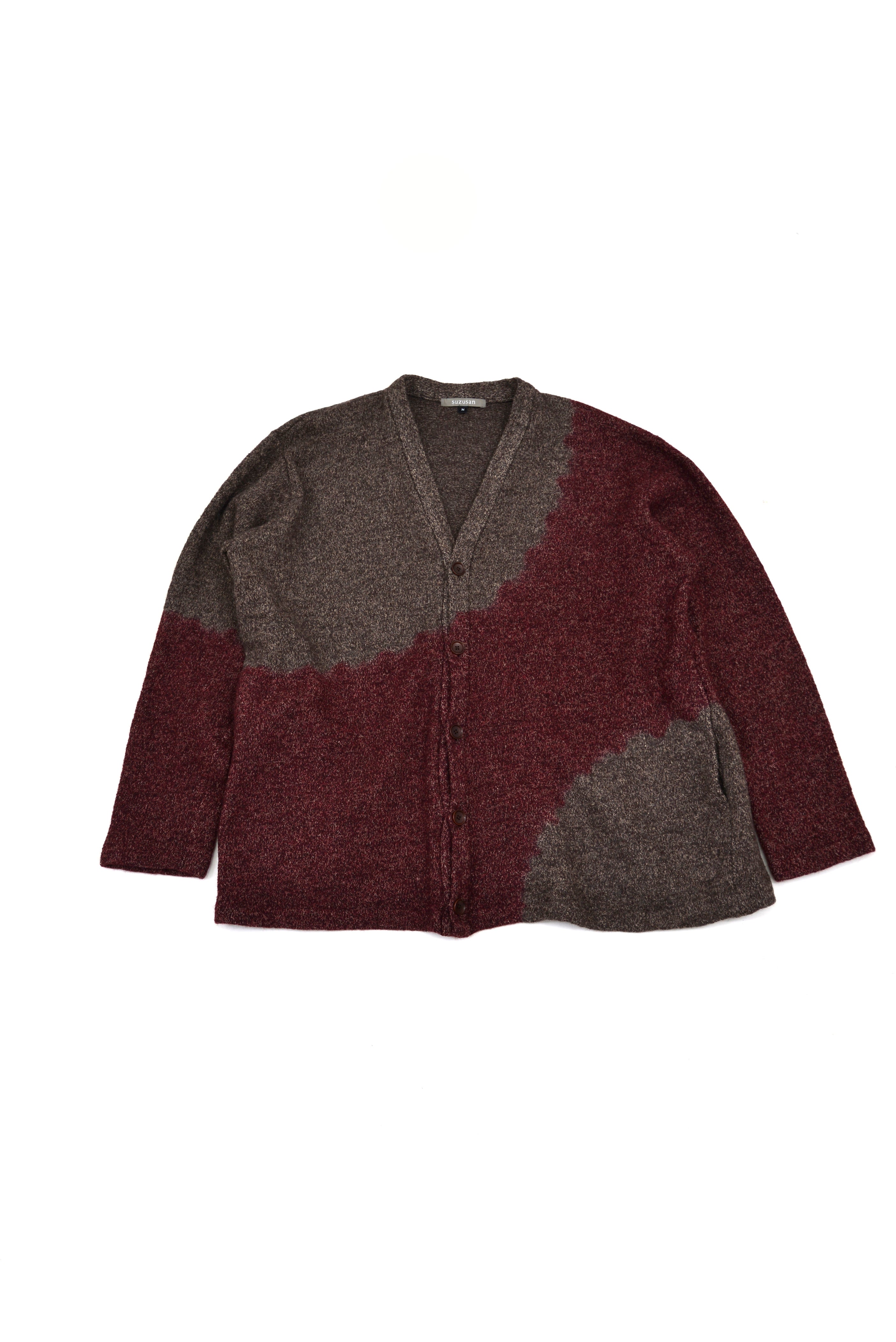 2064WC-306 _ Wool Cotton Jersey Front Button Cardigan | suzusan 